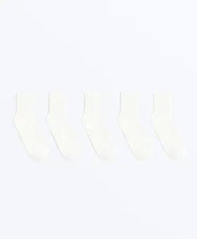 5 paires de chaussettes mi-mollet en coton mélangé