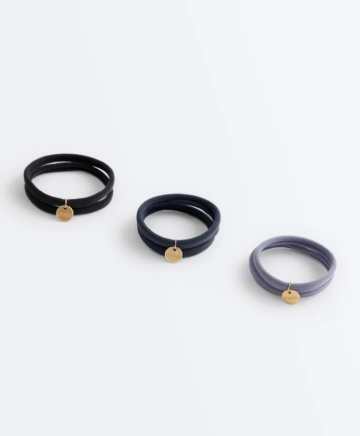 6 élastiques à accessoires cheveux avec plaque Oysho 6 élastiques à accessoires cheveux avec plaque Oysho