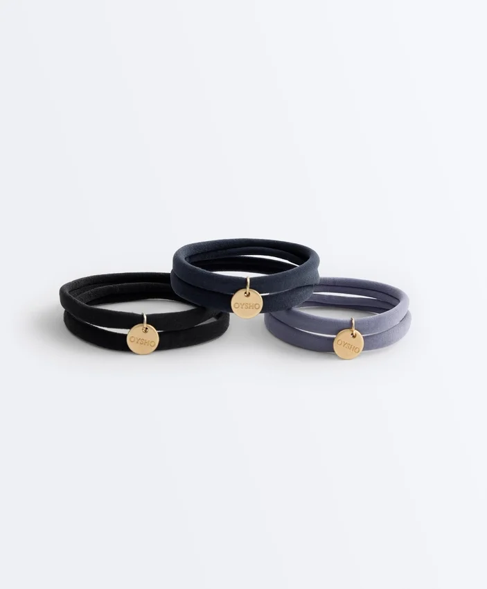 6 élastiques à accessoires cheveux avec plaque Oysho 6 élastiques à accessoires cheveux avec plaque Oysho