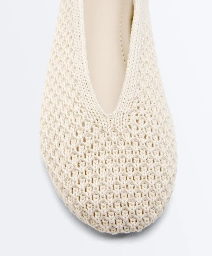 Ballerines en crochet plates Ballerines en crochet plates