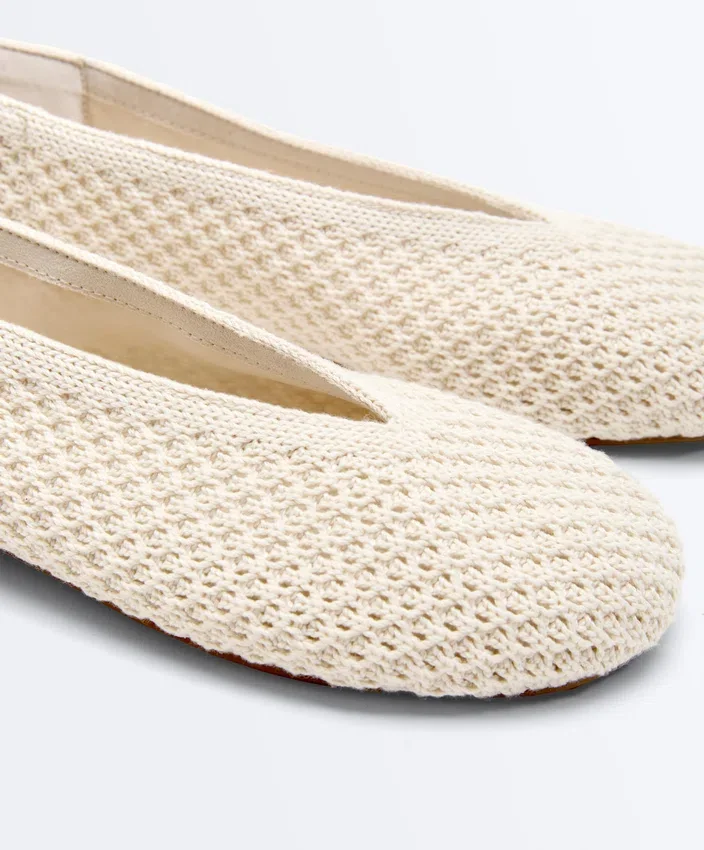 Ballerines en crochet plates Ballerines en crochet plates