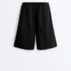 Bermuda mi-long 100 % lin Bermuda mi-long 100 % lin