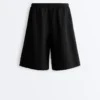 Bermuda mi-long 100 % lin Bermuda mi-long 100 % lin