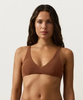 Bikini dos nu en piqué froissé