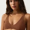 Bikini dos nu en piqué froissé
