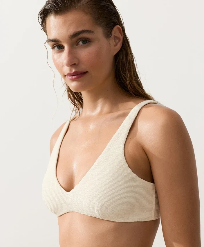 Bikini dos nu en piqué froissé Bikini dos nu en piqué froissé