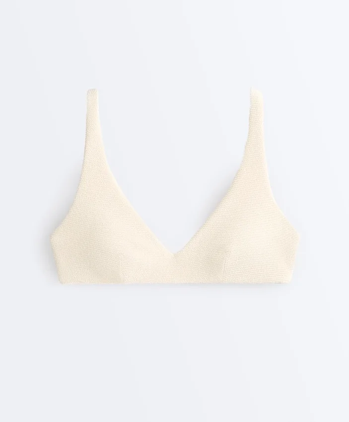 Bikini dos nu en piqué froissé Bikini dos nu en piqué froissé