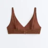 Bikini dos nu en piqué froissé