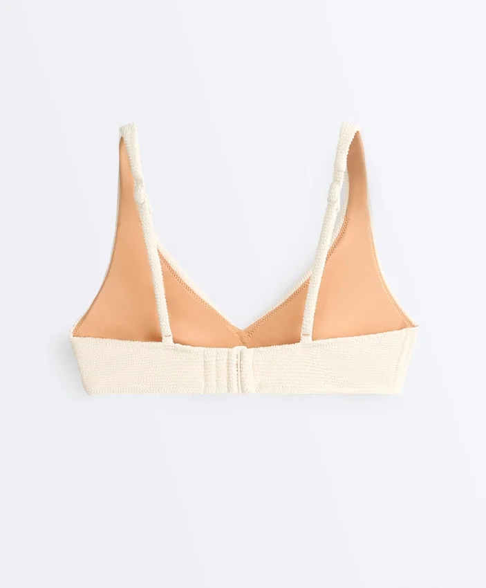 Bikini dos nu en piqué froissé Bikini dos nu en piqué froissé