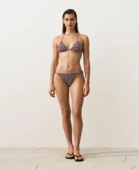 Culottes de bikini à couverture moyenne avec smocks et liens