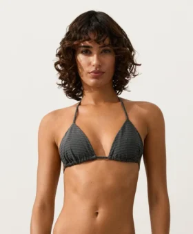 Bikinis triangle en jacquard effet délavé