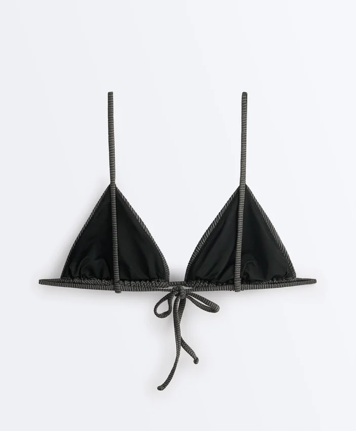 Bikinis triangle en jacquard effet délavé Bikinis triangle en jacquard effet délavé
