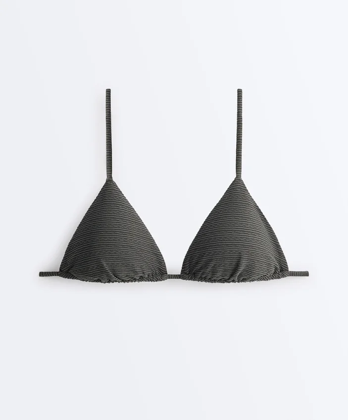 Bikinis triangle en jacquard effet délavé Bikinis triangle en jacquard effet délavé
