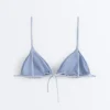 Bikinis triangle à rayures texturées Bikinis triangle à rayures texturées