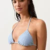 Bikinis triangle à rayures texturées Bikinis triangle à rayures texturées