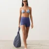 Bikinis triangle à rayures texturées Bikinis triangle à rayures texturées