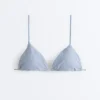 Bikinis triangle à rayures texturées Bikinis triangle à rayures texturées