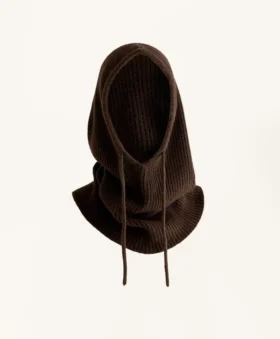 Cagoule en tricot côtelé