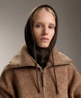 Cagoule en tricot côtelé