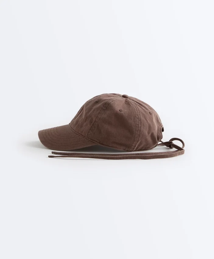 Casquette effet délavé 100 % coton avec cordon Casquette effet délavé 100 % coton avec cordon