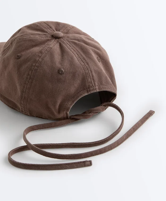 Casquette effet délavé 100 % coton avec cordon Casquette effet délavé 100 % coton avec cordon