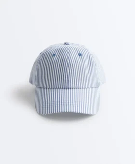 Casquette rayée 100 % coton