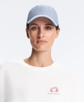 Casquette rayée 100 % coton