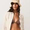 Chapeau bob tressé effet raphia