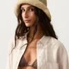 Chapeau bob tressé effet raphia