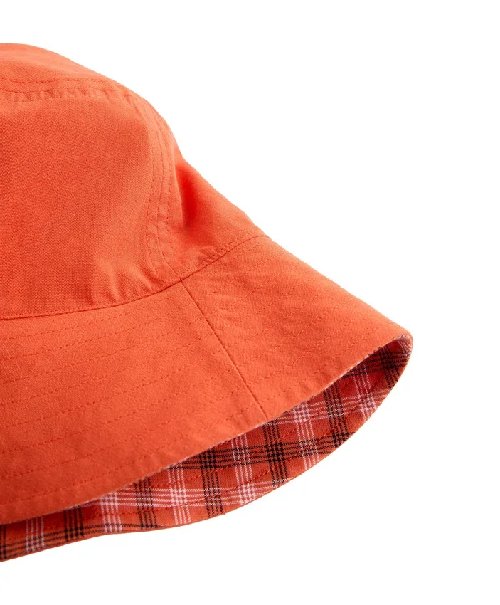 Chapeau réversible en coton mélangé à carreaux Chapeau réversible en coton mélangé à carreaux