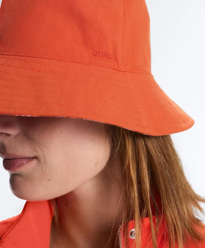 Chapeau réversible en coton mélangé à carreaux Chapeau réversible en coton mélangé à carreaux