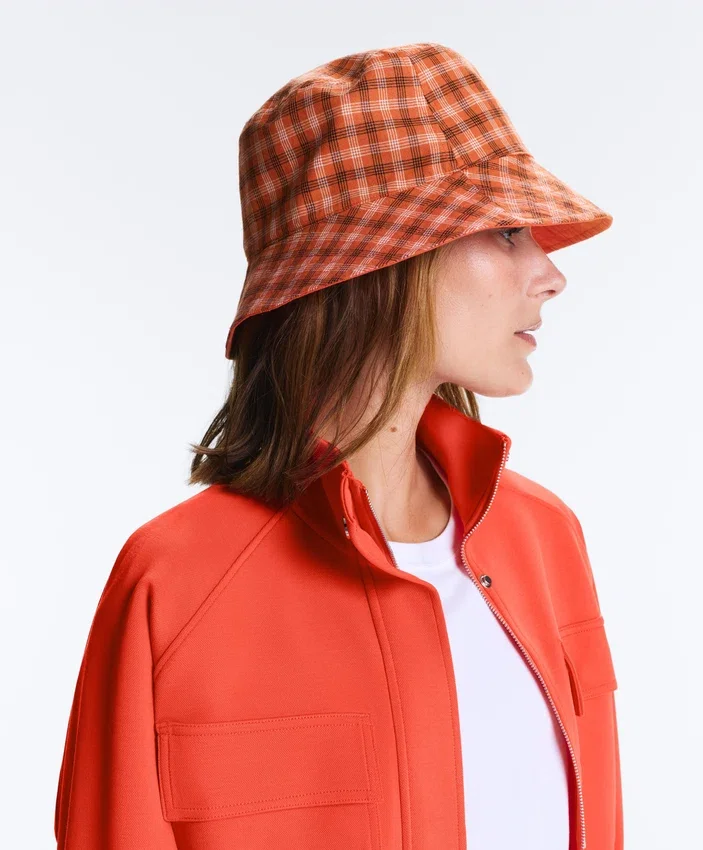 Chapeau réversible en coton mélangé à carreaux Chapeau réversible en coton mélangé à carreaux