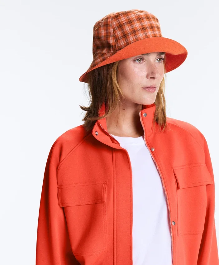 Chapeau réversible en coton mélangé à carreaux Chapeau réversible en coton mélangé à carreaux