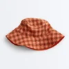Chapeau réversible en coton mélangé à carreaux Chapeau réversible en coton mélangé à carreaux