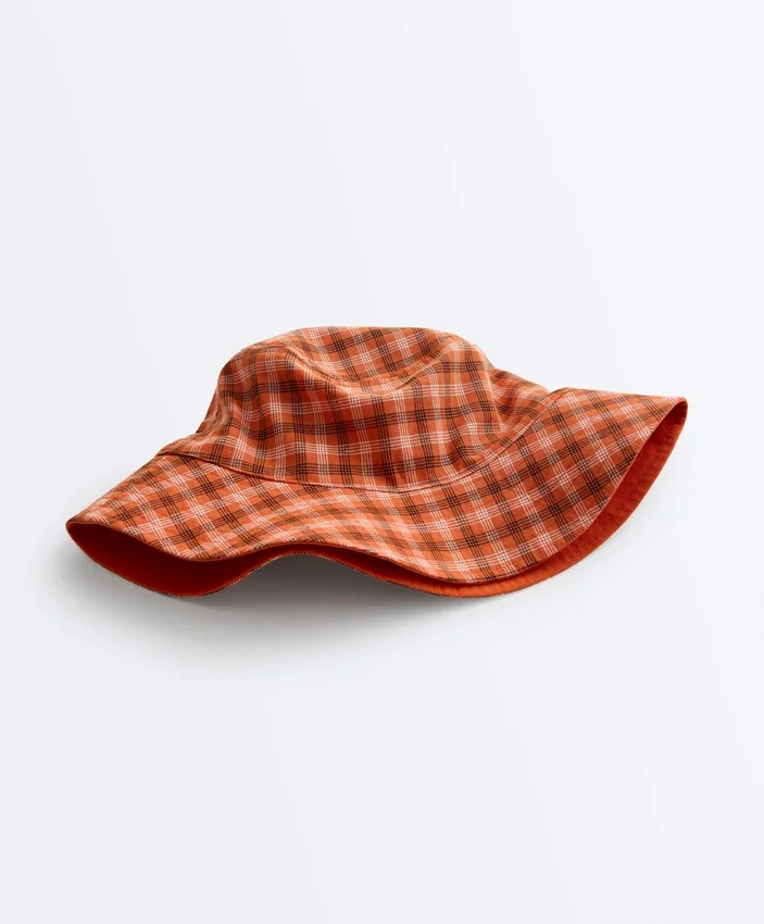 Chapeau réversible en coton mélangé à carreaux Chapeau réversible en coton mélangé à carreaux