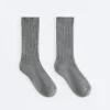 Chaussettes classiques en mélange de soie à côtes Chaussettes classiques en mélange de soie à côtes