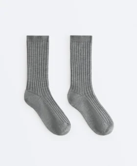 Chaussettes classiques en mélange de soie à côtes