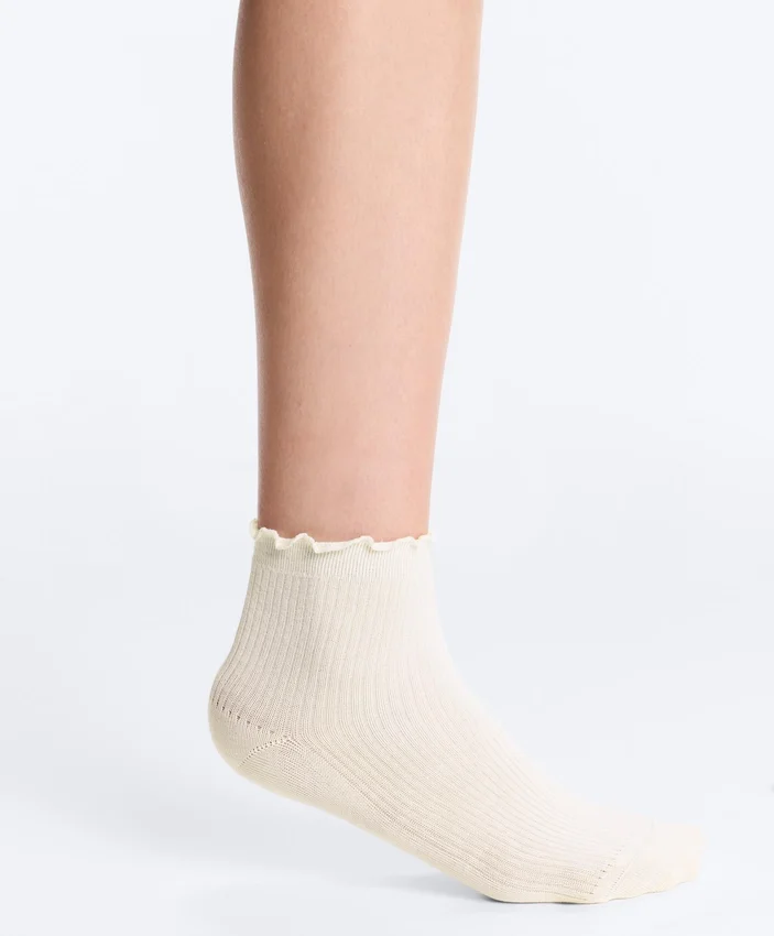 Chaussettes classiques en mélange de soie à côtes Chaussettes classiques en mélange de soie à côtes