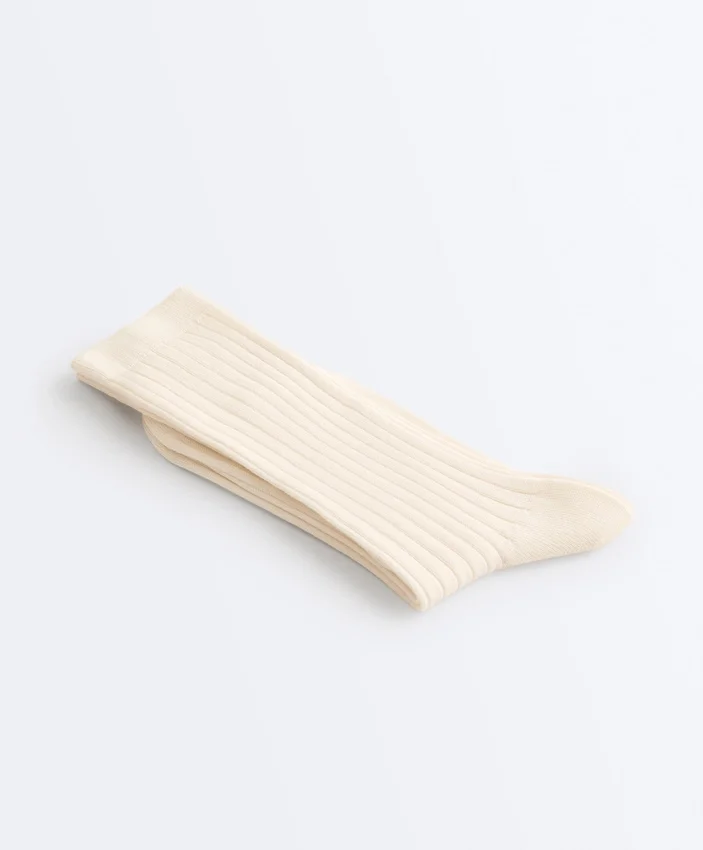 Chaussettes classiques en mélange de soie à côtes Chaussettes classiques en mélange de soie à côtes