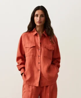 Chemise 100 % lin avec poches
