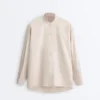 Chemise à col montant 100 % coton Chemise à col montant 100 % coton