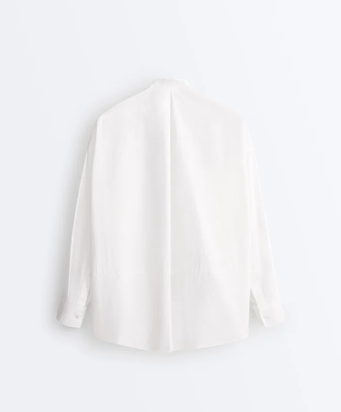 Chemise à col montant 100 % coton Chemise à col montant 100 % coton