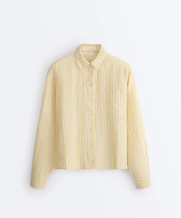 Chemise courte 100 % lin Chemise courte 100 % lin