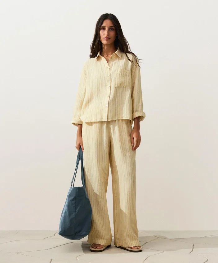 Chemise courte 100 % lin Chemise courte 100 % lin