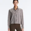 Chemise courte en mélange de lyocell à carreaux vichy Chemise courte en mélange de lyocell à carreaux vichy
