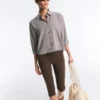 Chemise courte en mélange de lyocell à carreaux vichy Chemise courte en mélange de lyocell à carreaux vichy