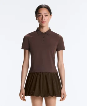 Chemise en coton piqué à coupe ajustée