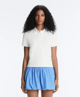 Chemise en coton piqué à coupe ajustée