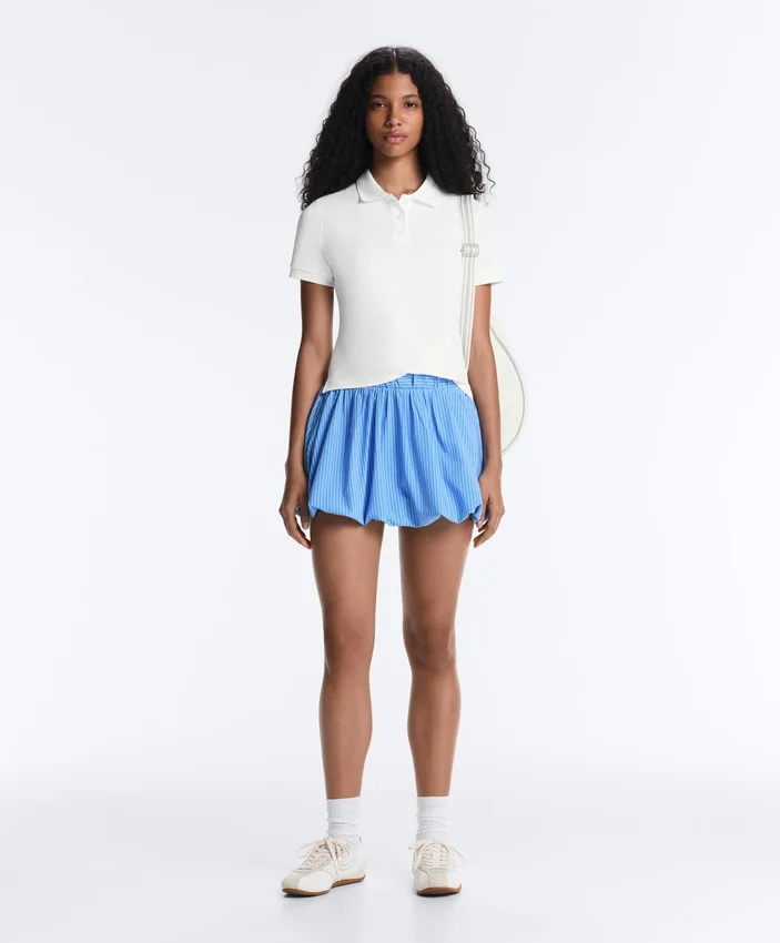 Chemise en coton piqué à coupe ajustée Chemise en coton piqué à coupe ajustée