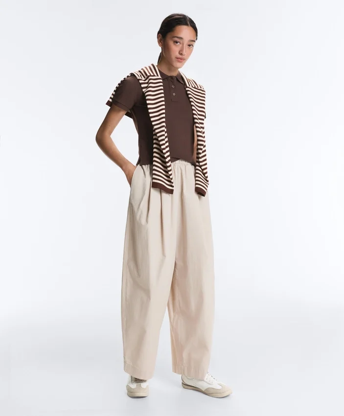 Chemise en coton piqué à coupe ajustée Chemise en coton piqué à coupe ajustée